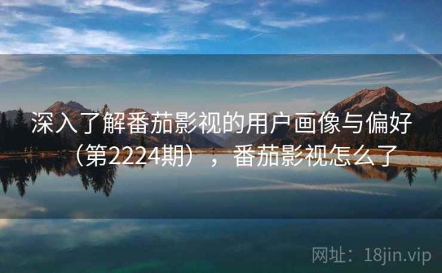 深入了解番茄影视的用户画像与偏好（第2224期），番茄影视怎么了