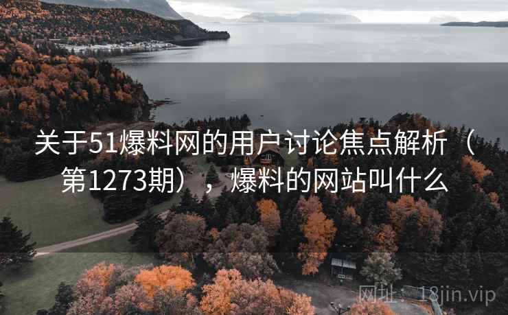 关于51爆料网的用户讨论焦点解析（第1273期），爆料的网站叫什么