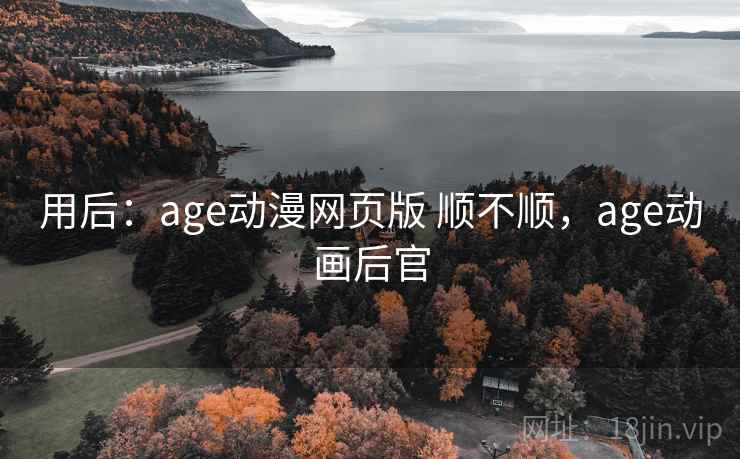 用后：age动漫网页版 顺不顺，age动画后官