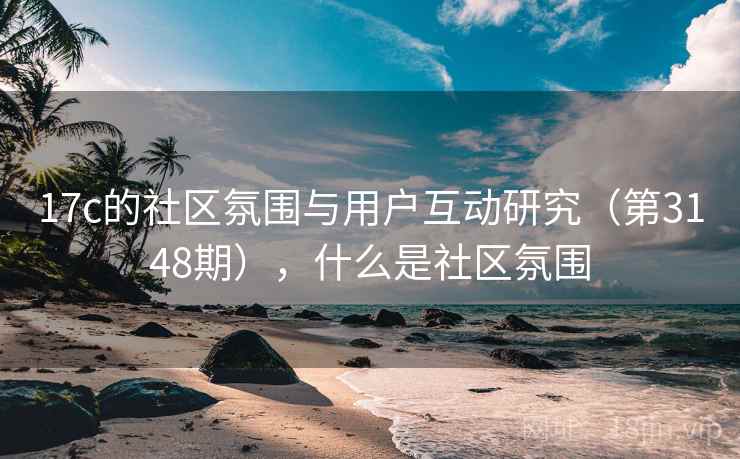17c的社区氛围与用户互动研究（第3148期），什么是社区氛围